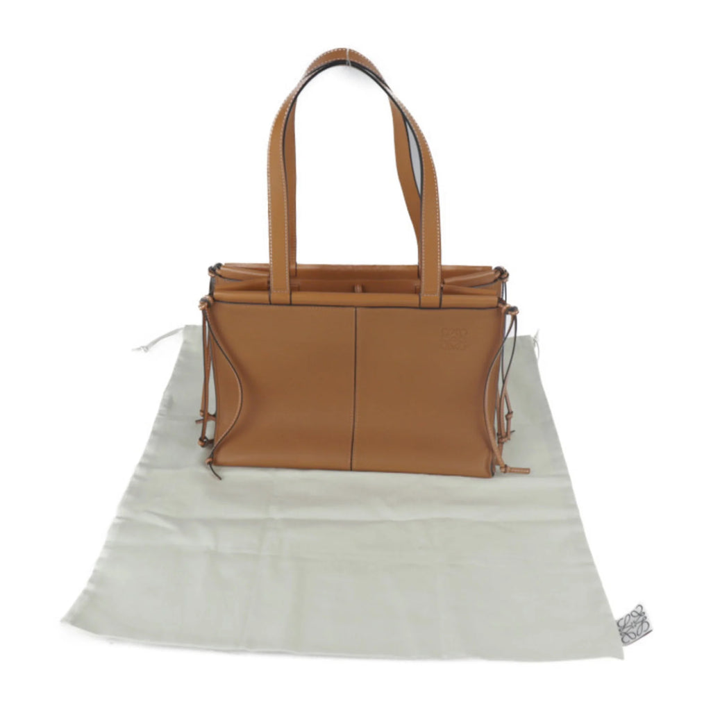 Camel Brown Calf Leather Shoulder Bag D440191
