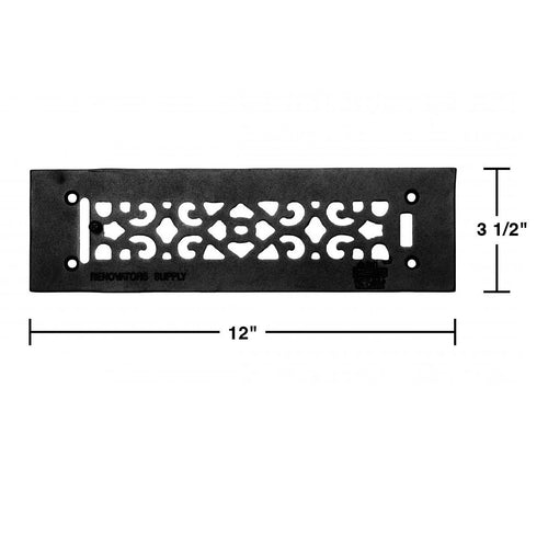 10 Heat Air Grille Cast Victorian 3 1/2 x 12 M602030