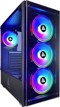 Black Mid Tower Gaming Case with 4 RGB Fans X330272
