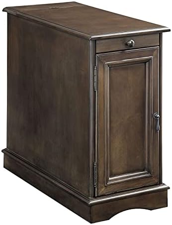 Gray Wood Storage End Table P53341