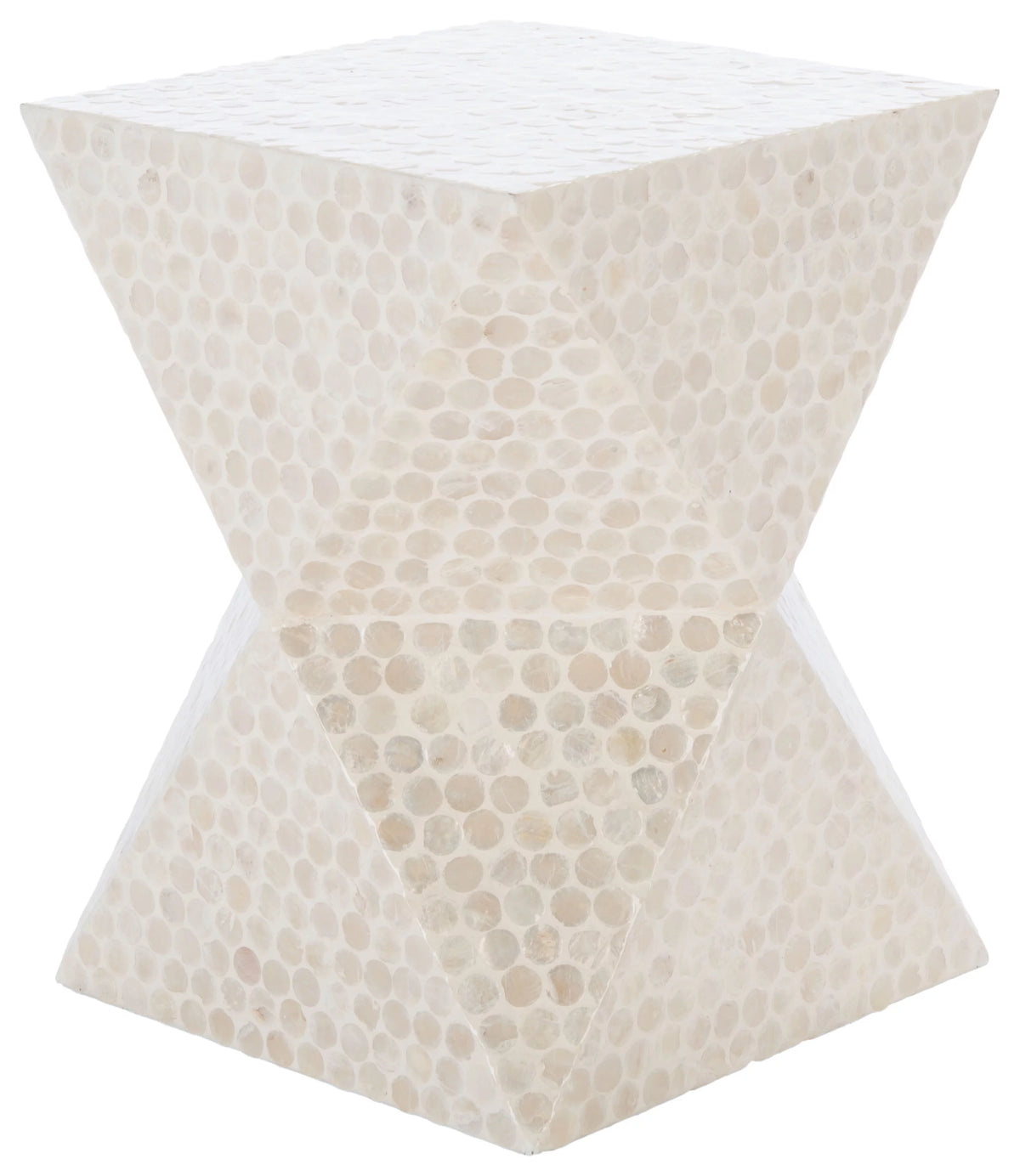 White Square Accent Table J9378