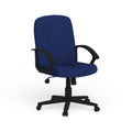 Navy Fabric Executive Swivel Office Chair with Nylon Arms E950