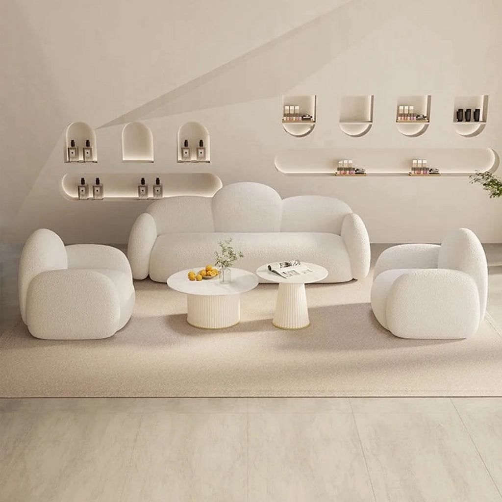 White Velvet Sofa P554668