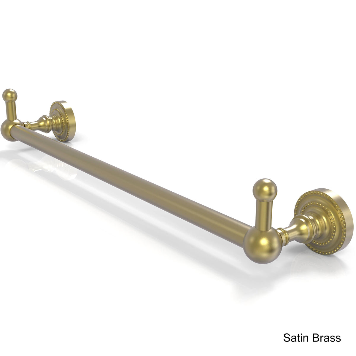 30 inch Towel Bar with Integrated Hooks - Satin Brass U99162
