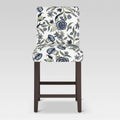 Blue Shaded Floral Counter Height Barstool P396156
