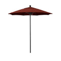 Stone Black Aluminum Market Patio Umbrella with Manual Lift and Fiberglass Ribs P774330