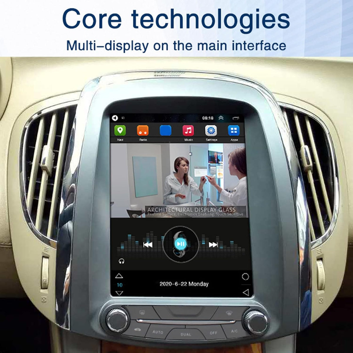 9.7in WiFi Car Radio Stereo Video Player V609243