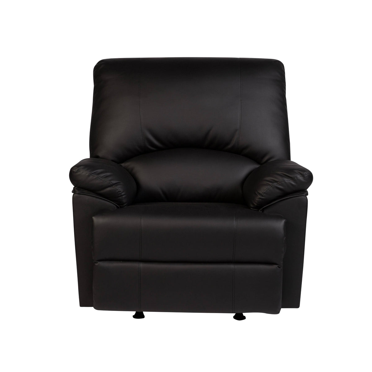 Black Bonded Leather Massage Rocker Recliner H535