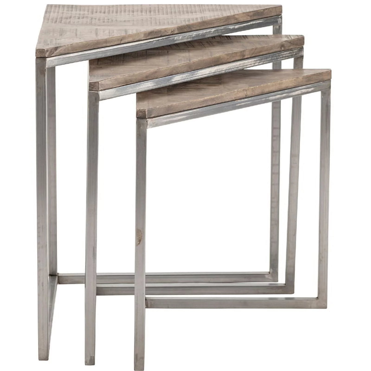 Brown Mango Wood Corner Nested Tables K842