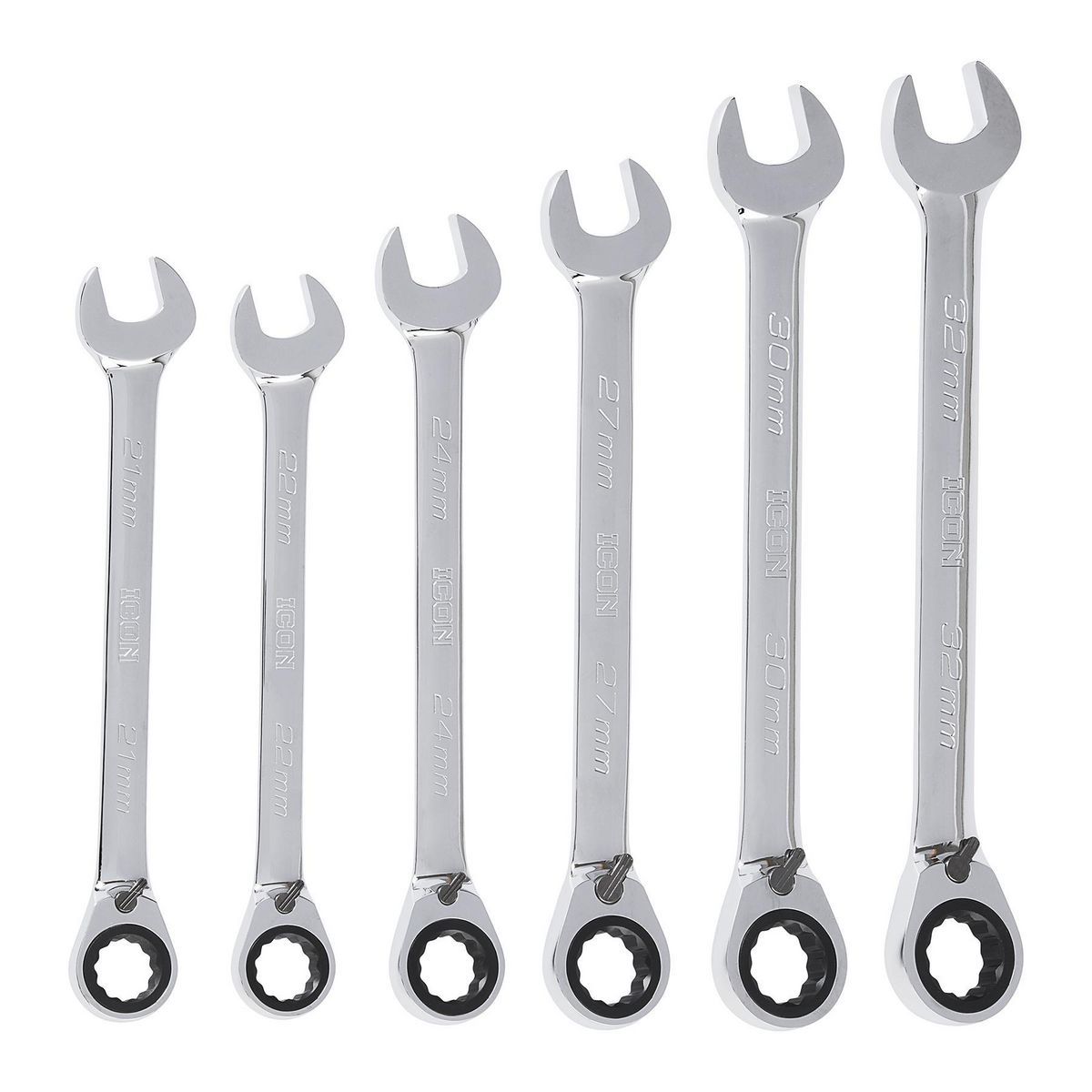 6-Piece Reversible Metric Ratcheting Combination Wrench Set Z6728