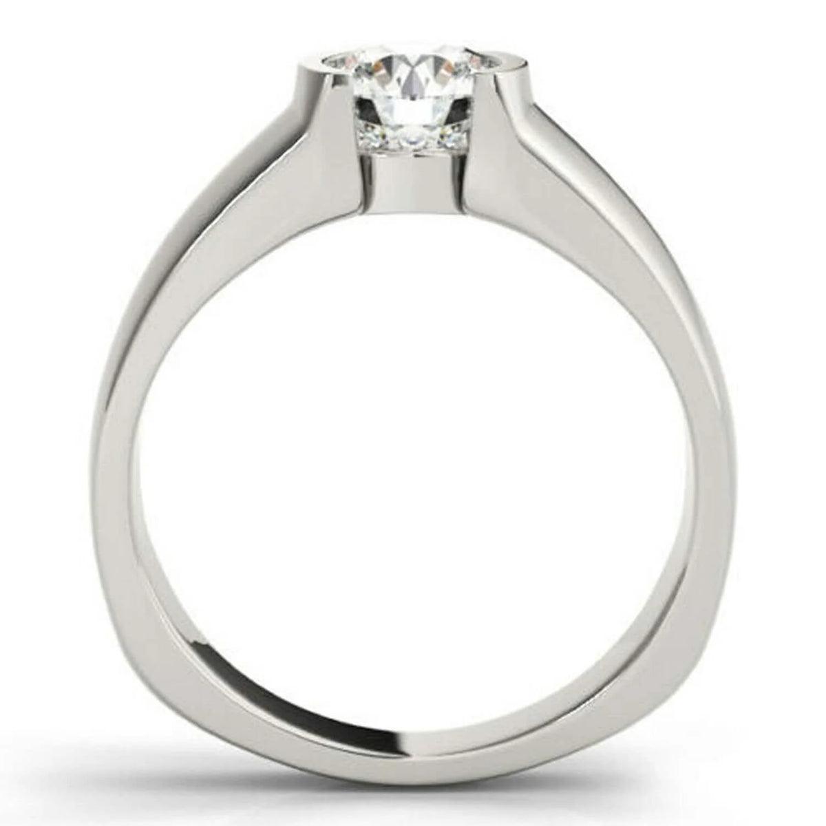 18K White Gold Plated Solitaire Engagement Ring 925 Sterling Silver G344