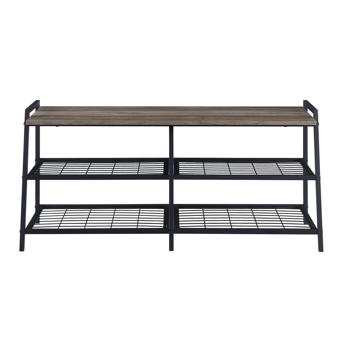 3-Tier Metal MDF Wood Shoe Rack Y54000