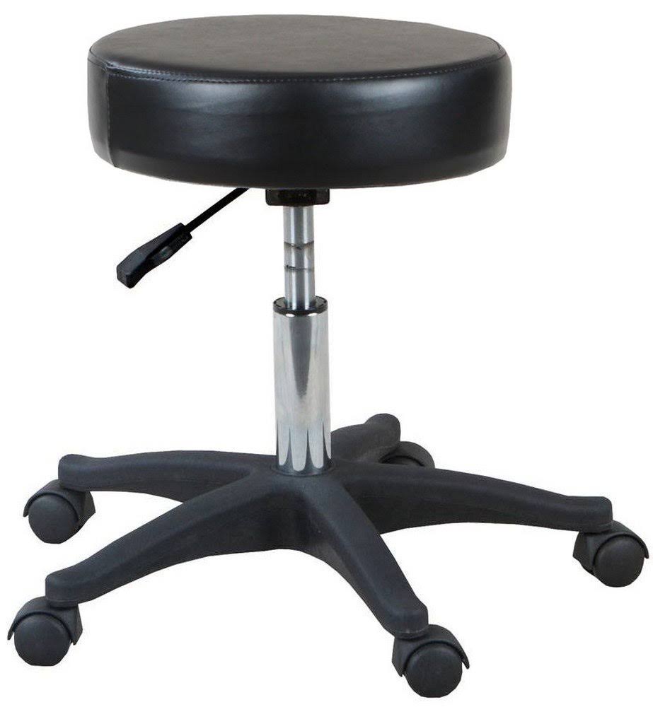Black Rolling Hydraulic Salon Stool Chair F9245