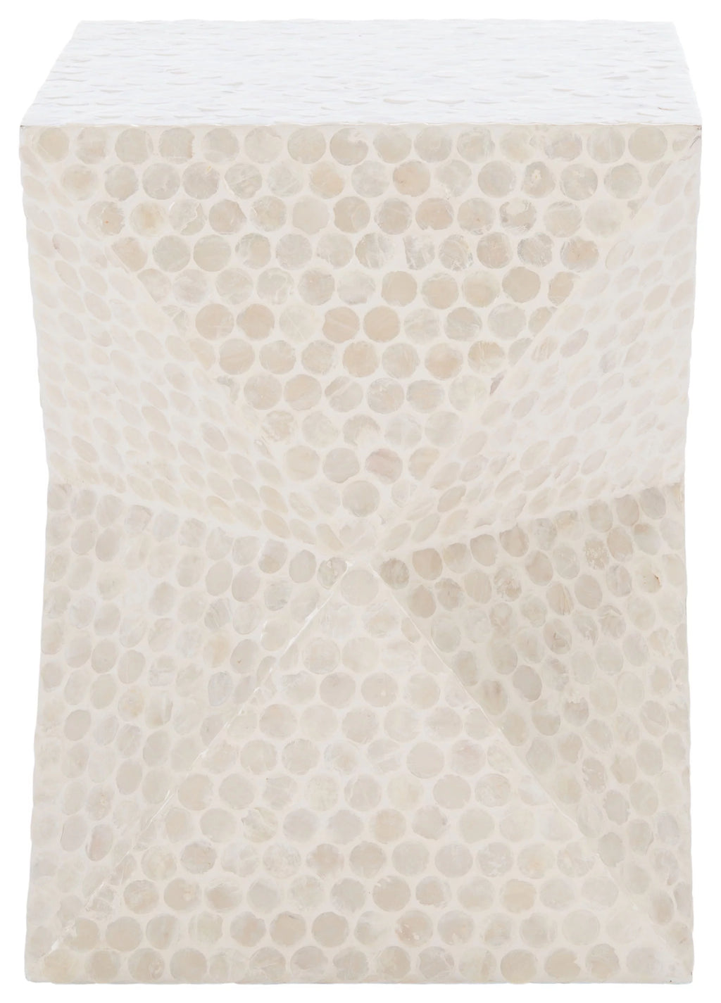 White Square Accent Table J9378
