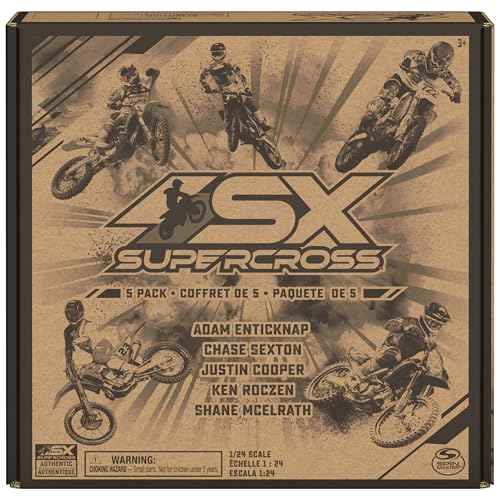 1:24 Scale Die-Cast Motorcycles with Rider Figure 5-Pack K650937