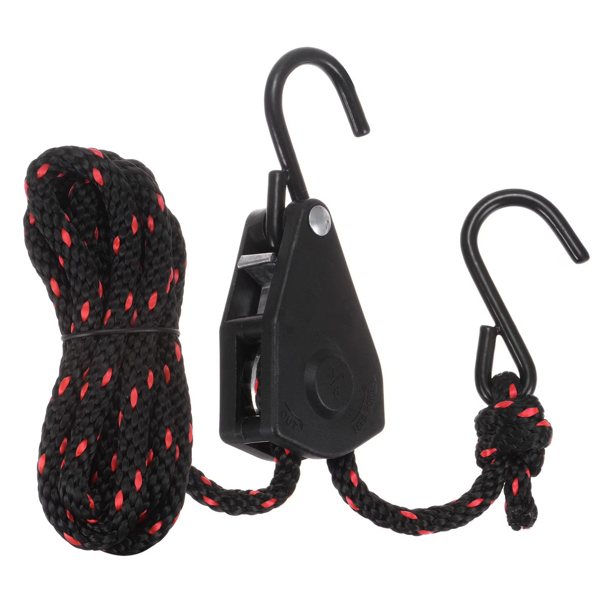 3/8" (10mm) Tie Down Ratchet Rope Hanger Metal Gear 9.8ft (3meter) Strap J969