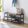 3-Tier Metal MDF Wood Shoe Rack Y54000