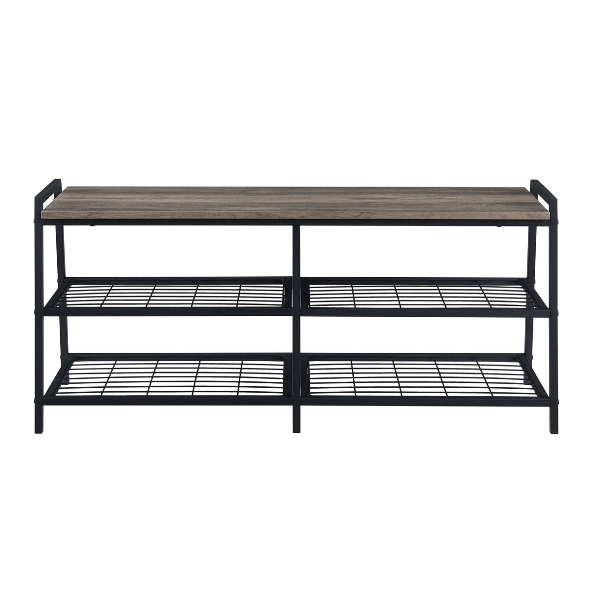 3-Tier Metal MDF Wood Shoe Rack Y54000