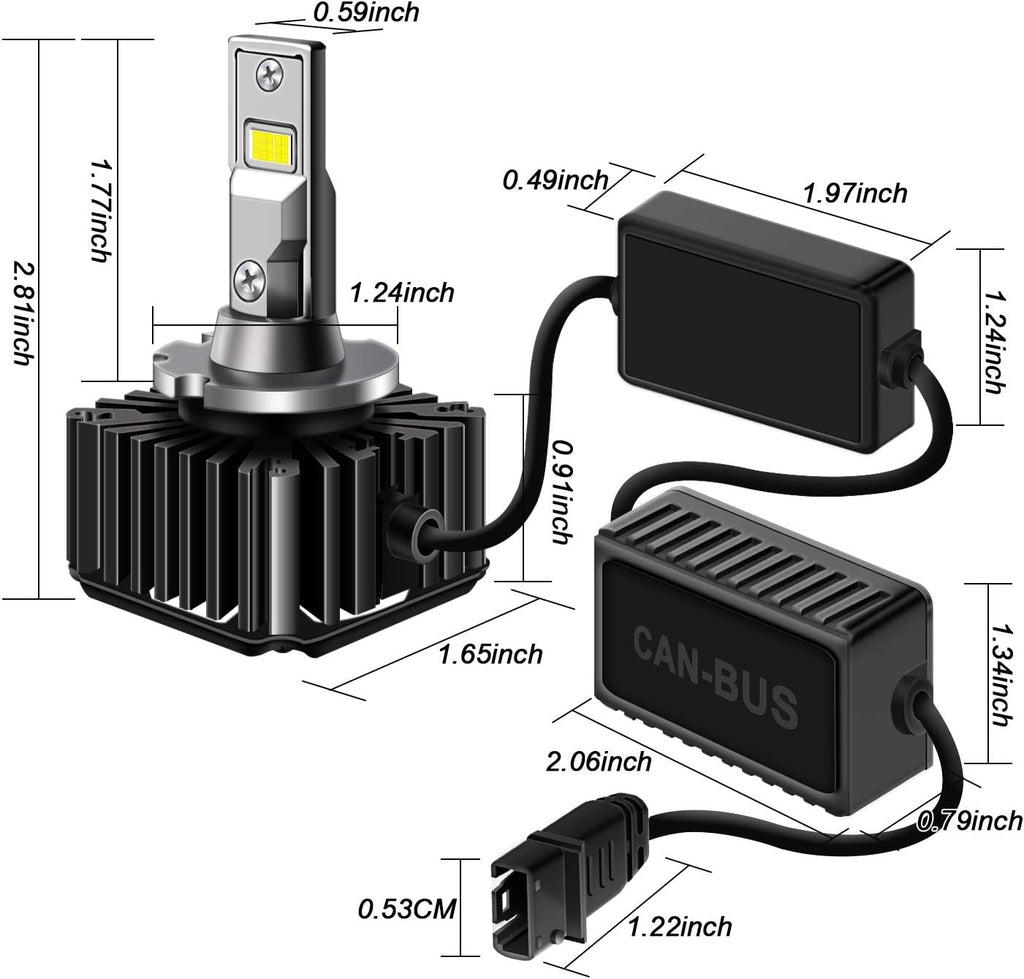 D1S D1R LED Headlight Bulb Conversion Kit, 1 Pair Pack of 2 V203787