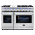 48 6.8 cu. ft. Double Oven Gas Range with Convection Oven in Stainless Steel Y554890