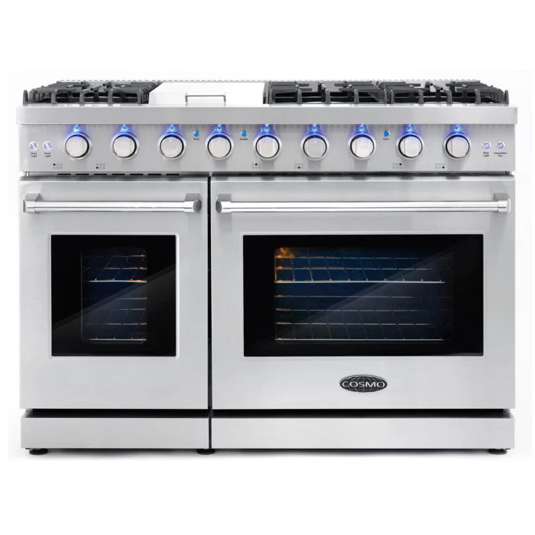 48 6.8 cu. ft. Double Oven Gas Range with Convection Oven in Stainless Steel Y554890