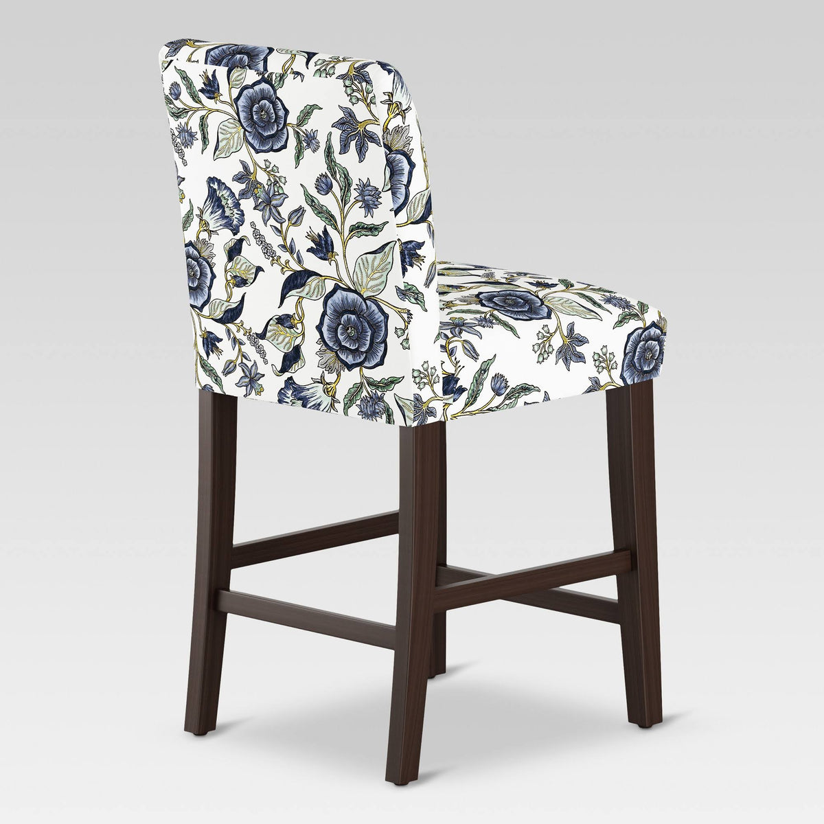 Blue Shaded Floral Counter Height Barstool P396156