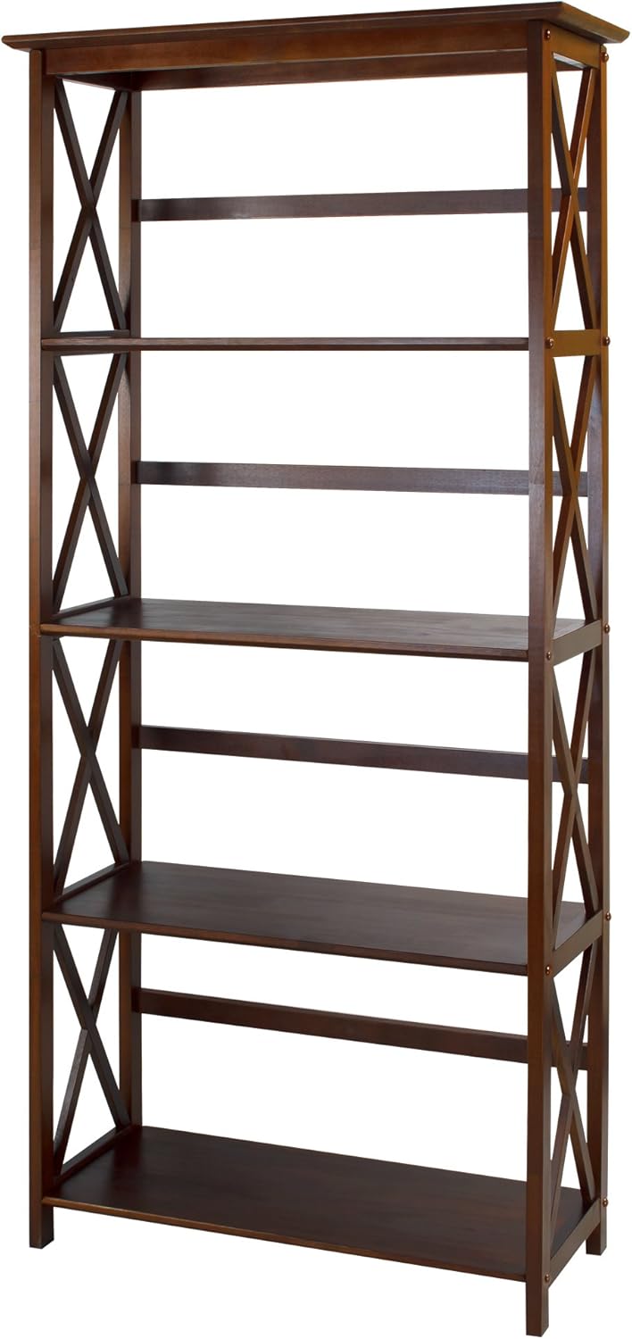White 5-Shelf Bookcase B2363
