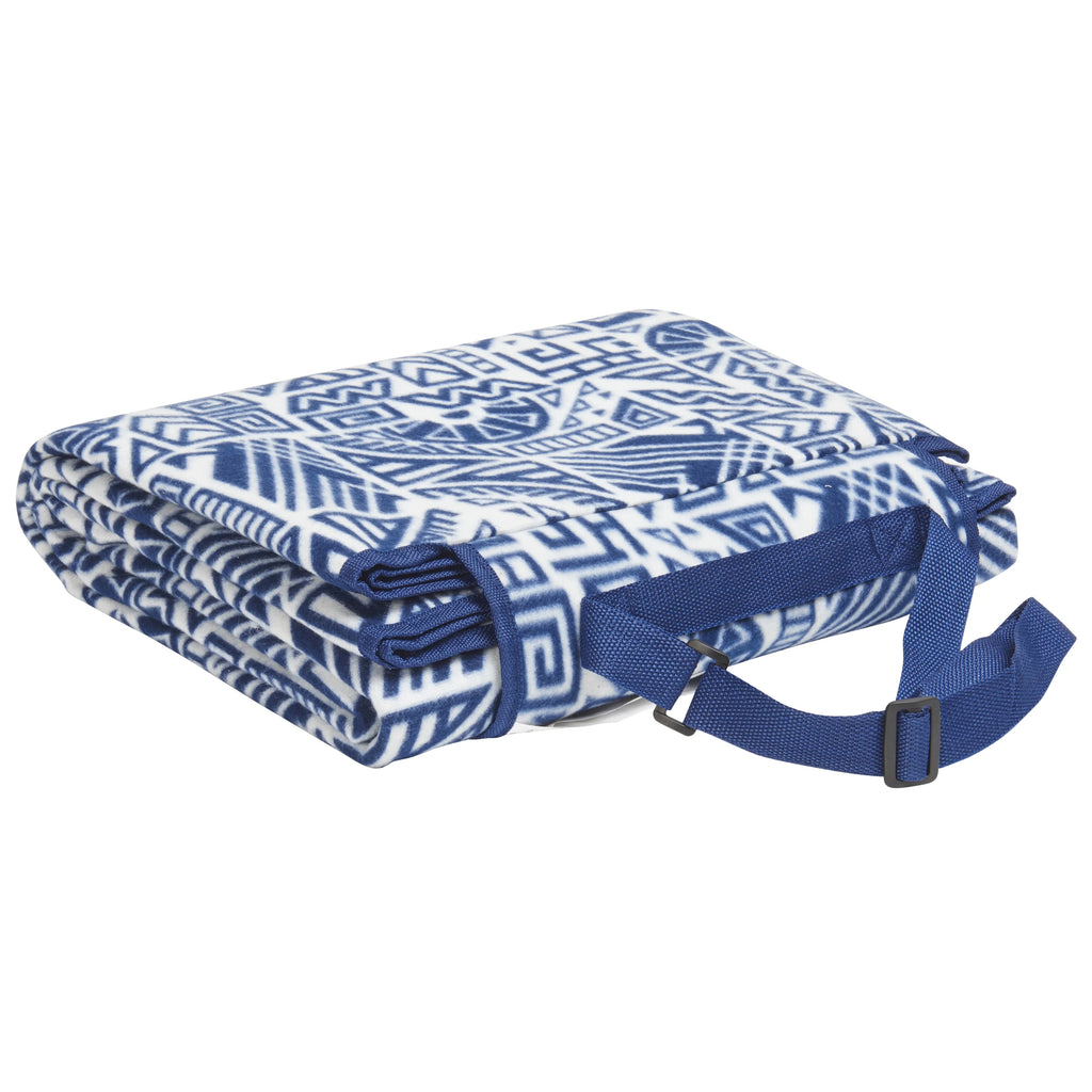 Blue Patterned Outdoor Blanket 60"x70" Z1252