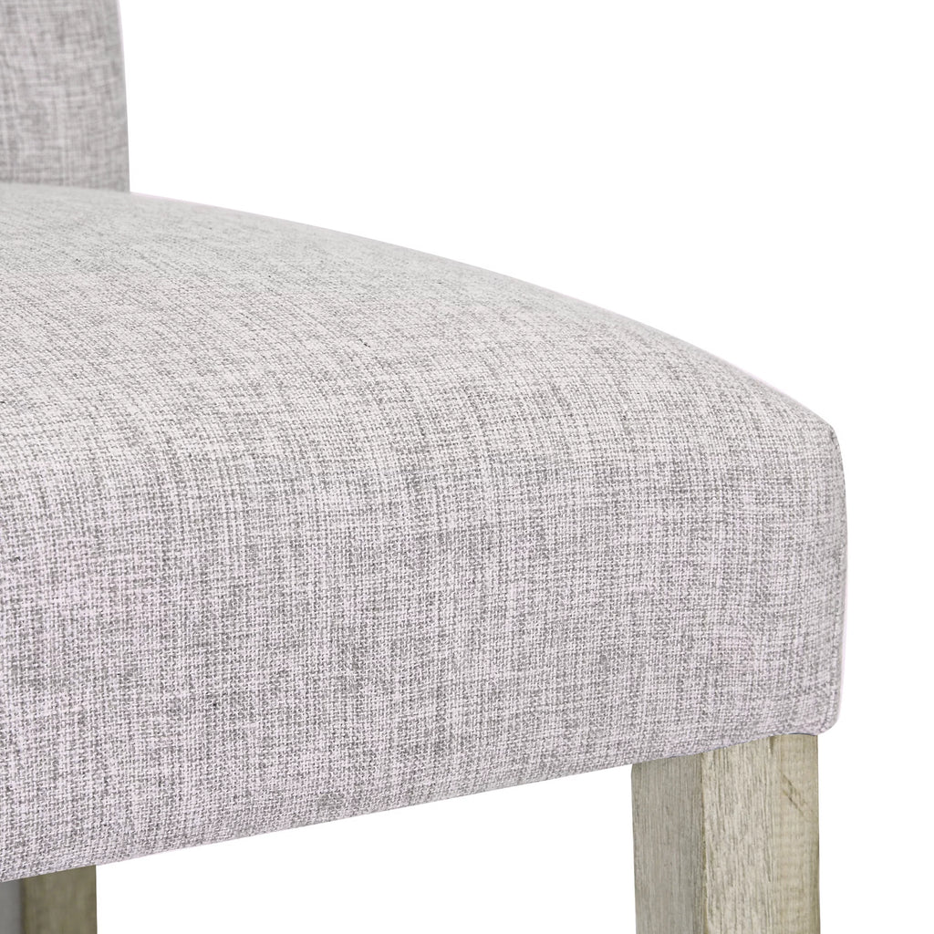 Light Gray Linen Upholstered Counter Height Bar Stools with Back C227152