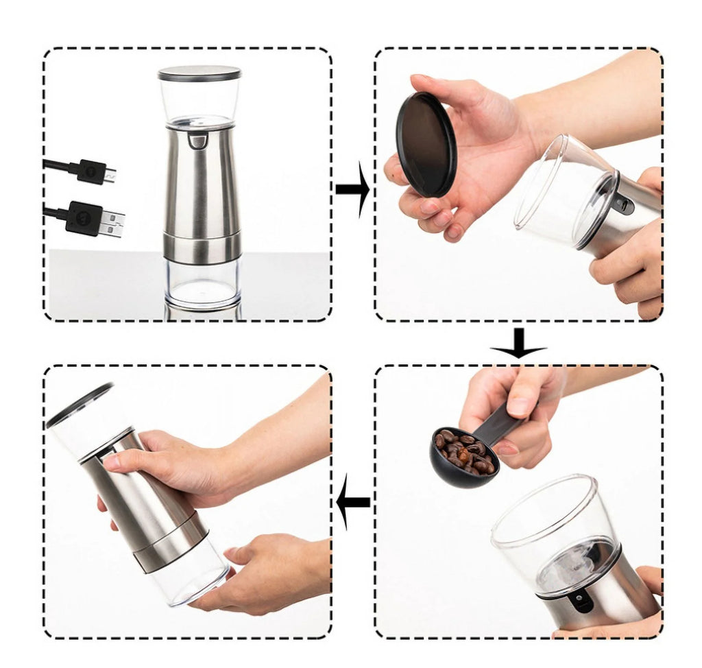 USB Charge Stainless Steel Coffee Grinder M782