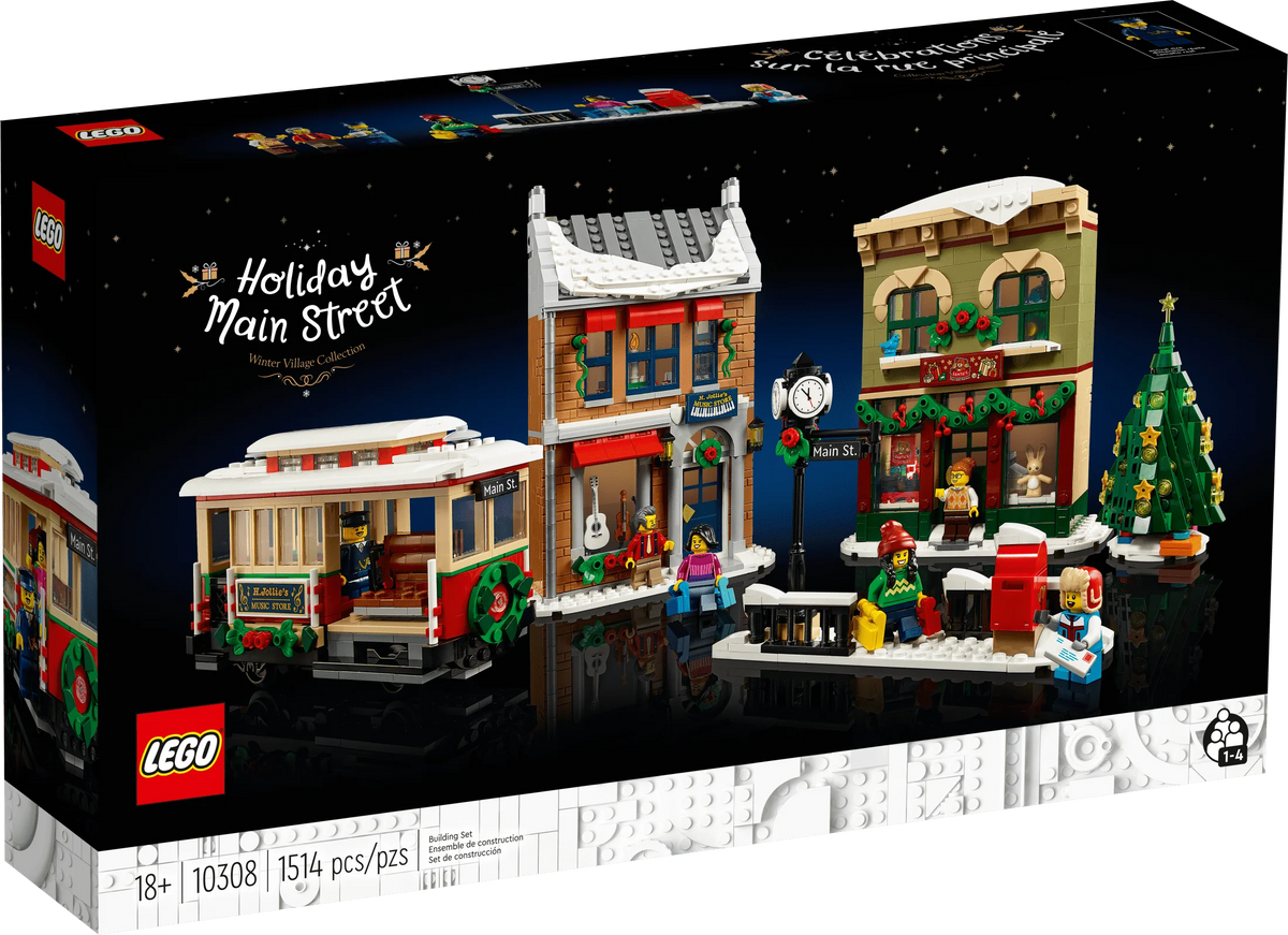 Building Set with Shops, Streetcar and 6 Minifigures F707863