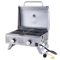 Portable Gas Grill with Lid & Handle H750351