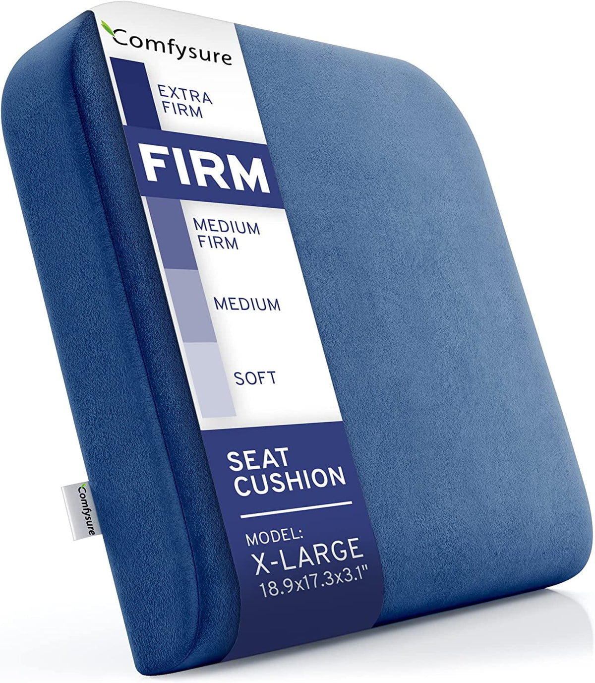 Extra Large Firm Memory Foam Seat Cushion 19x18x3" Navy V942146