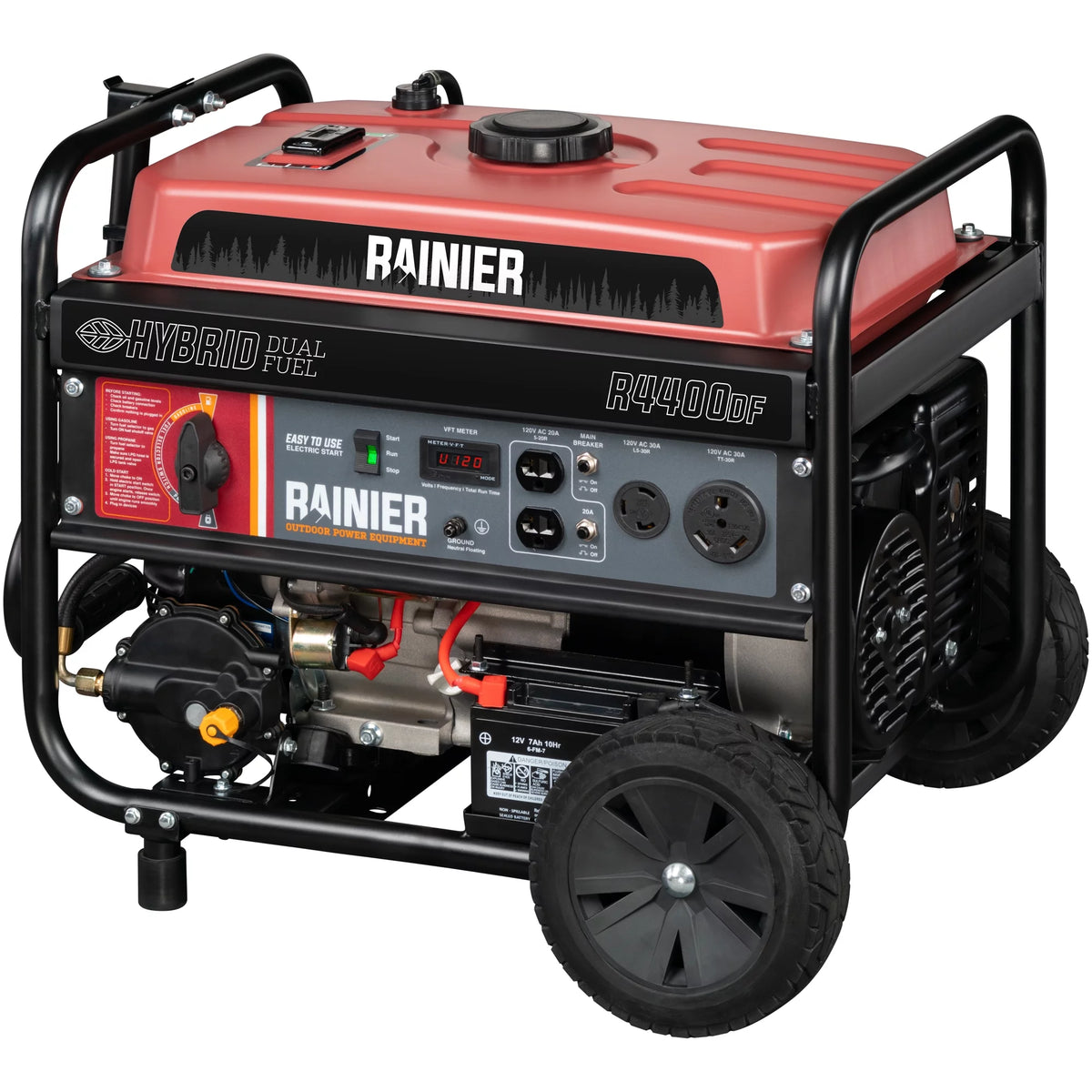 4400 Watt Dual Fuel Portable Generator with Electric Start L3418