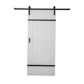 Bright White MDF Sliding Barn Door with Hardware Kit V299163