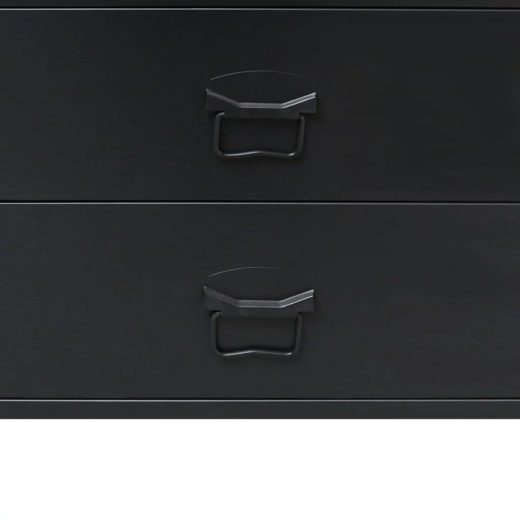 Black 4 Drawer Metal Dresser J40145