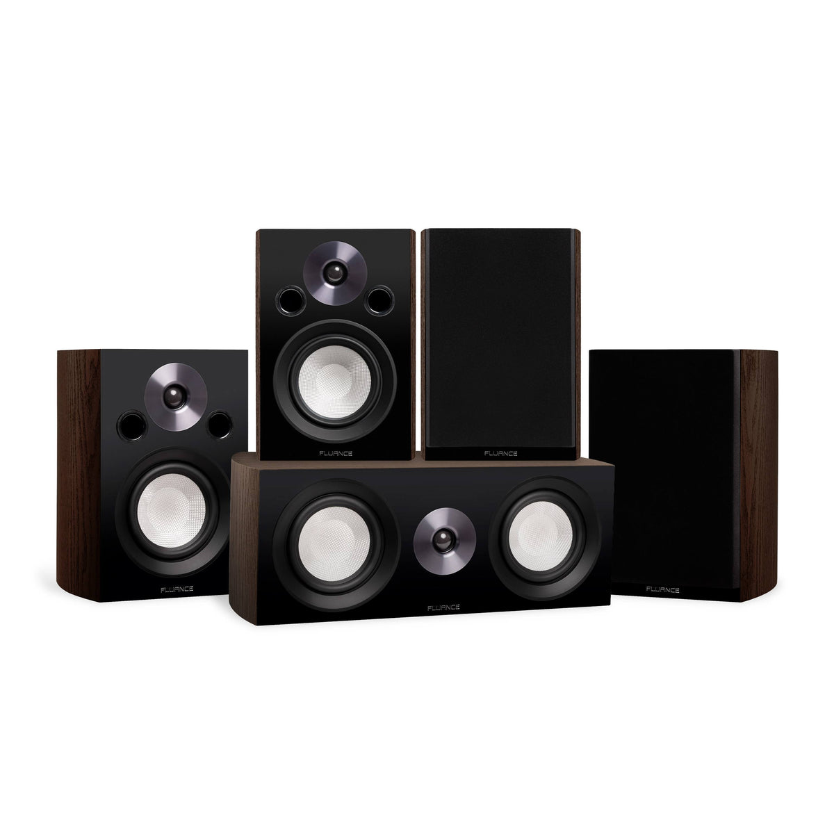 Natural Walnut 5.0 Channel Surround Sound Speaker System J1944