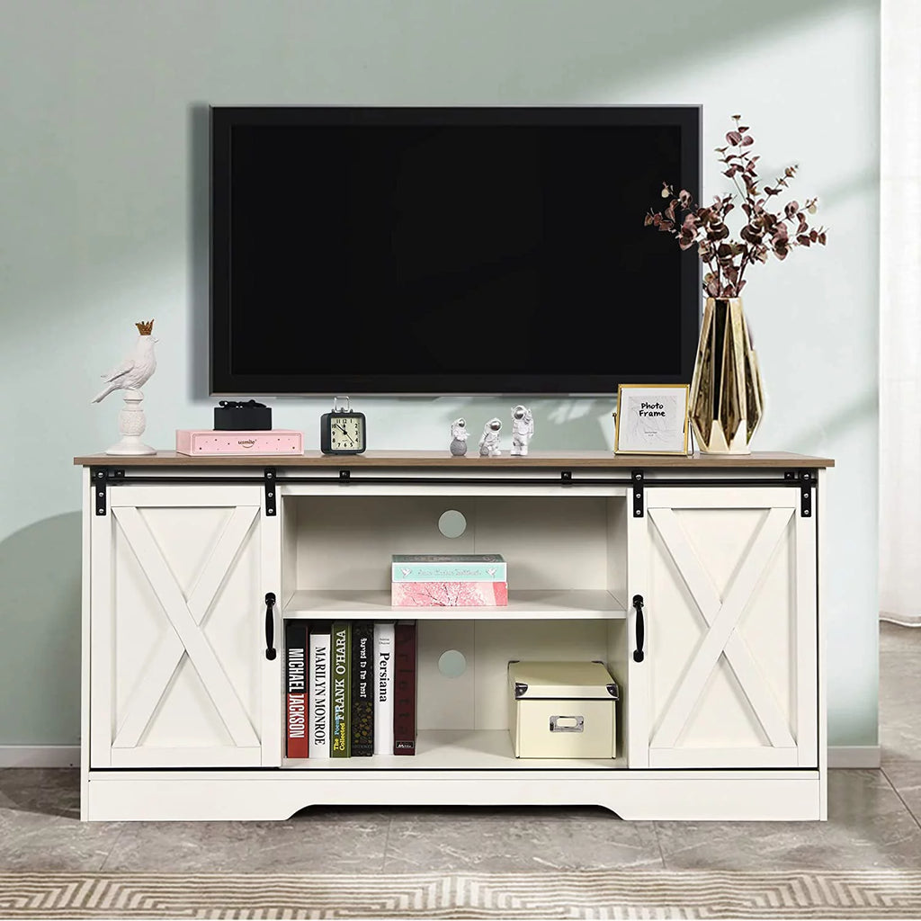 59'' White TV Stand O917