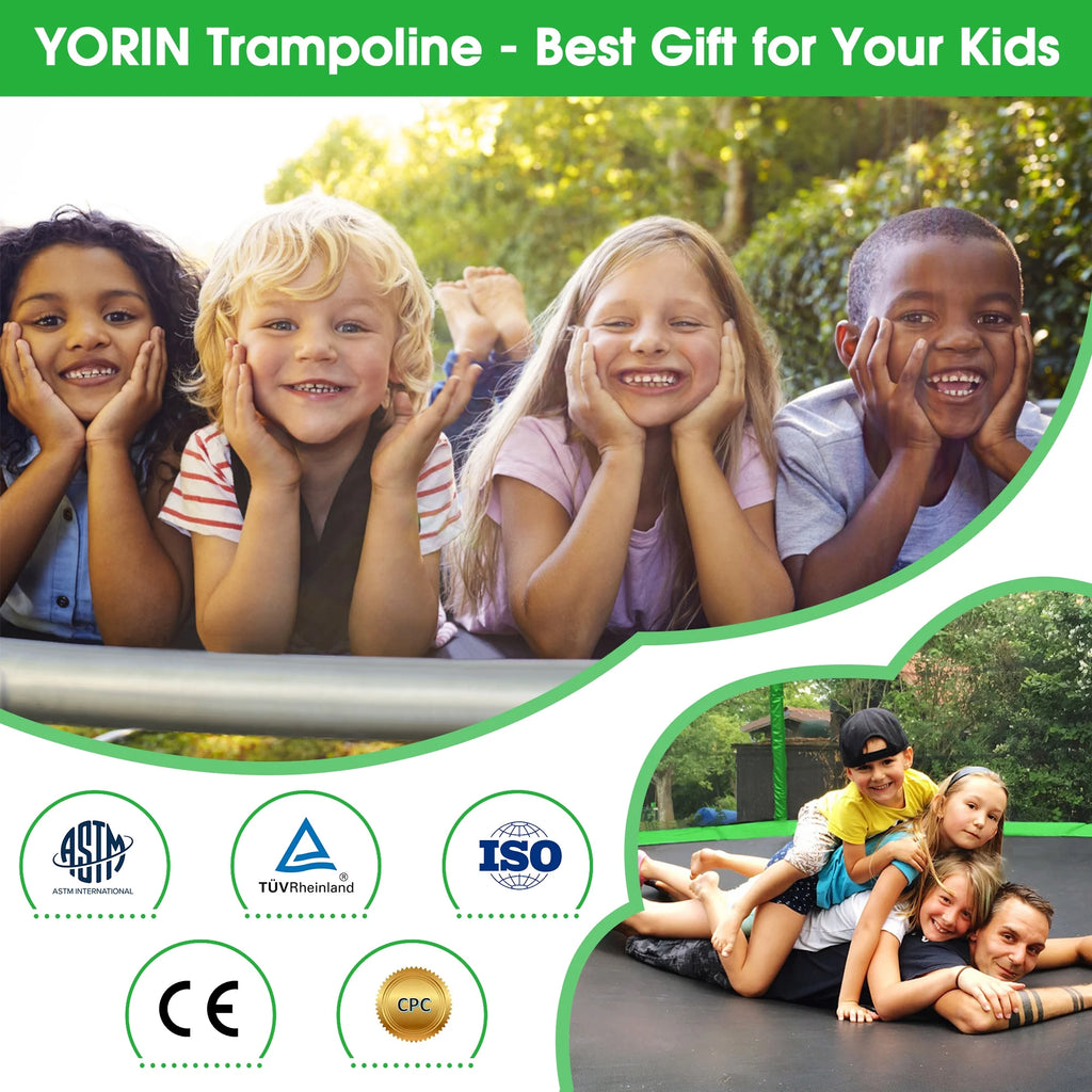 12FT Round Outdoor Trampoline with Enclosure Net Z22771