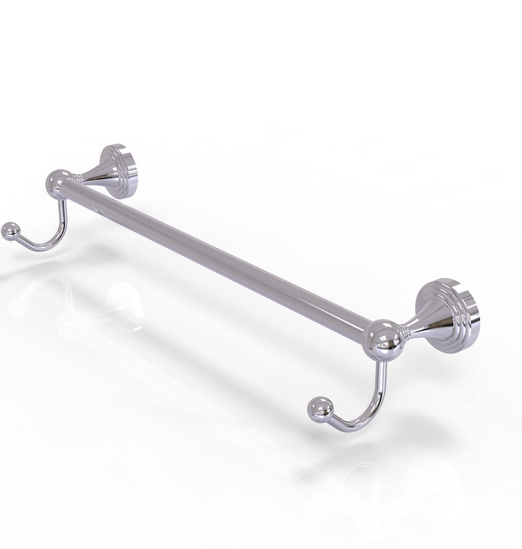Polished Chrome 30x22 Towel Bar with Integrated Hooks U352306
