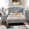 Gray Solid Wood King Bedroom Set 3pcs A6982