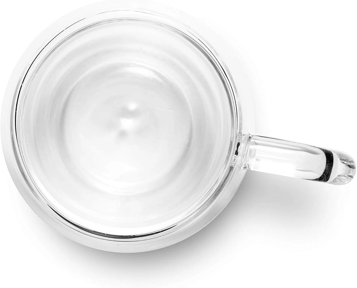 Clear 4Oz Double Walled Glass Espresso Cups with Handles O851