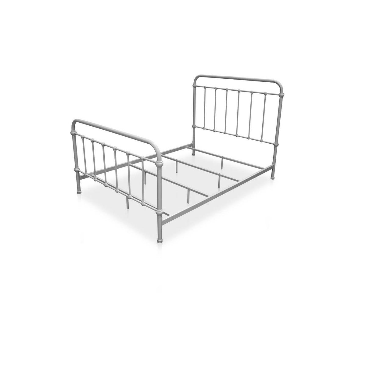 Twin Metal Bed Vintage White D212