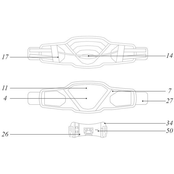 Waist Harness Teal Xs M8596