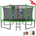 12FT Round Outdoor Trampoline with Enclosure Net Z22771