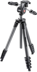 Compact Light Aluminum 4-Section Tripod Kit with Ball Head, Black, Pack of 2 E25409