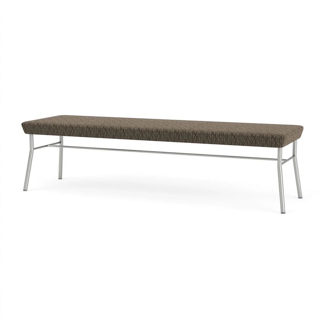Brown 3-Seat Fabric Reception Bench C222