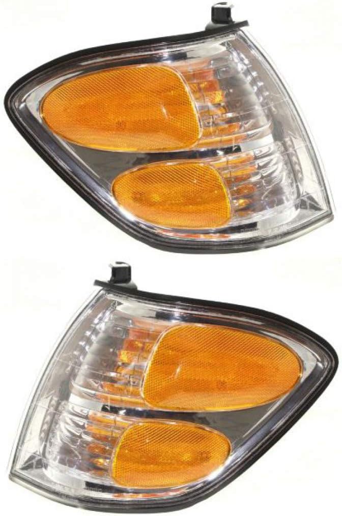 Pair Driver and Passenger Side Turn Signal/Side Marker Light With Bulbs Included K679746