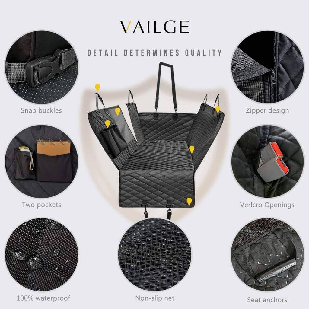 Waterproof Dog Car Seat Cover with Mesh Window Z952