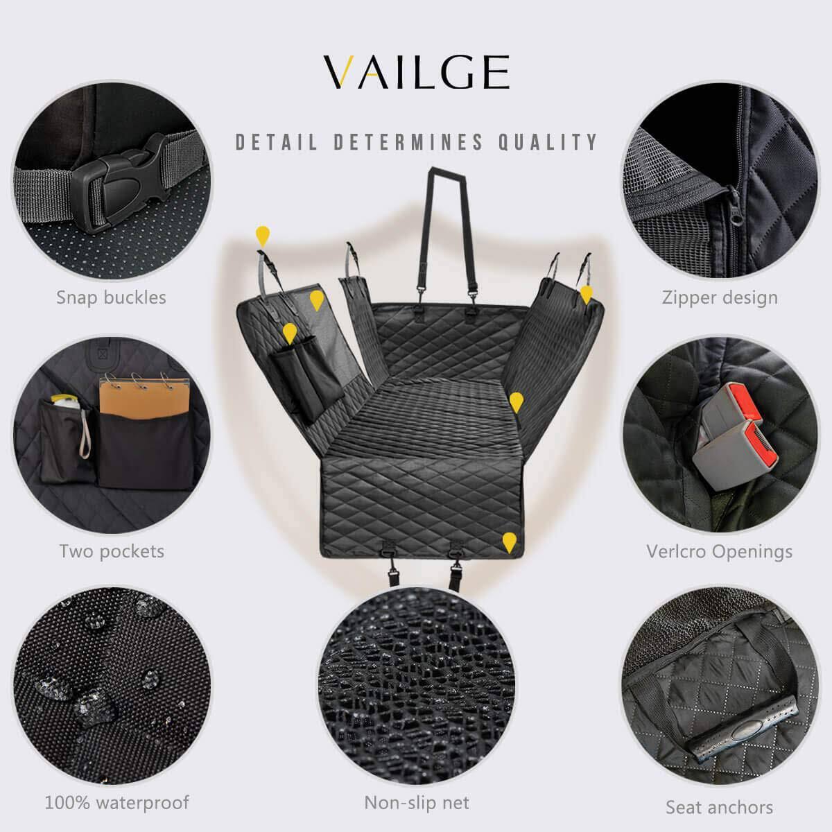Waterproof Dog Car Seat Cover with Mesh Window Z952